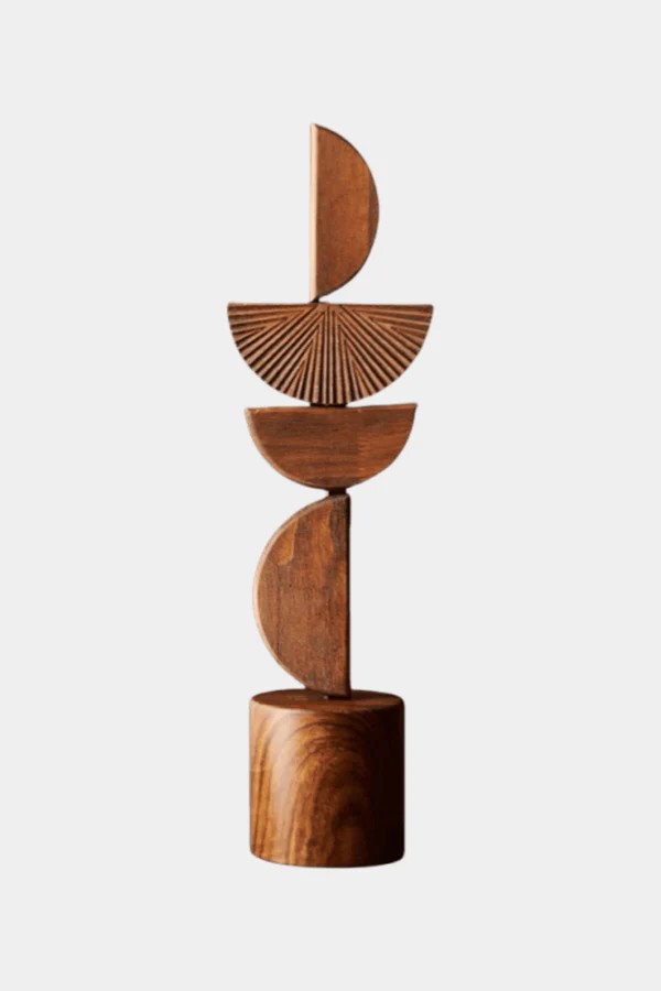 Geometric Wood Sculpture