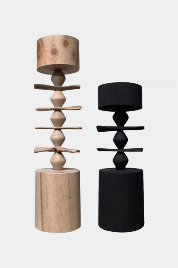 Geometric Wood Sculpture