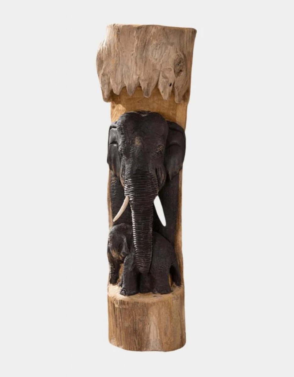 Elephant Wood Sculpture Elephant Wood Sculpture